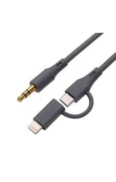 Microcase 2'si 1 Arada Type-c Ve Lightning To 3.5mm Aux Ses Kablosu - Ios Android Uyumlu Oto Ses Aktarım Adaptörü-al5815