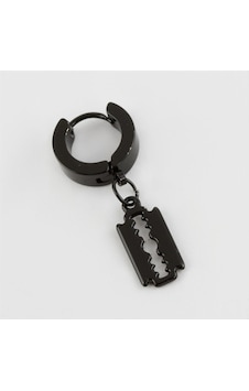 Jilet - 340 - Figürlü Çelik Erkek Küpe - Csmo-tex - 1 Adet-siyah çok renkli