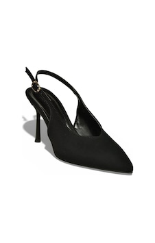 New Angel 905 Kadın Arkası Açık Stiletto Siyah