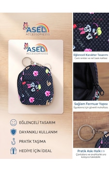 Asel Aksesuar Sevimli Fare Figürlü Kancalı Mini Kız Çocuk Cüzdanı Ve Çanta Aksesuarı - 4 Farklı Desen Asel Aksesuar Sevimli Fare Figürlü Kancalı Mini Kız Çocuk Cüzdanı Ve Çanta Aksesuarı - 4 Farklı Desen