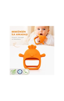 Bebek Diş Kaşıyıcı - Diş Kaşıma Eldiveni Yenidoğan Dişlik Turuncu Bebek Diş Kaşıyıcı - Diş Kaşıma Eldiveni Yenidoğan Dişlik Turuncu