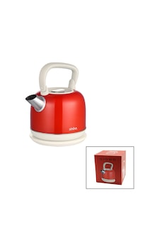 Retro Kırmızı Nostalji Demlik Model Çelik Kettle Su Isıtıcı 2.2lt 1800w Gizli Resiztans Sk-8035 Bx40