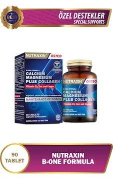 Nutraxin B One Formula 90 Tablet Kalsiyum Magnezyum Hidrolize Kolajen D Vitamini Çinko Bakır Nutraxin B One Formula 90 Tablet Kalsiyum Magnezyum Hidrolize Kolajen D Vitamini Çinko Bakır