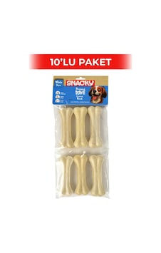 Snacky Beyaz Köpek Çiğneme Kemiği 10 Cm 6'lı 10 Paket Snacky Beyaz Köpek Çiğneme Kemiği 10 Cm 6'lı 10 Paket
