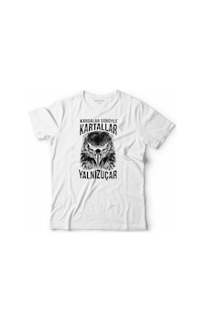 Kargalar Sürüyle Kartallar Yalnız Uçar Kartal Kafa Çocuk Tişört 001 Beyaz Kargalar Sürüyle Kartallar Yalnız Uçar Kartal Kafa Çocuk Tişört 001 Beyaz