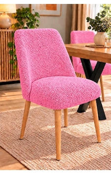 Lavena Teddy Kumaş Ahşap Ayaklı Dekoratif Sandalye Mutfak, Salon, Makyaj Ve Çalışma Sandalyesi Şeker Pembe Şeker Pembe Lavena Teddy Kumaş Ahşap Ayaklı Dekoratif Sandalye Mutfak, Salon, Makyaj Ve Çalışma Sandalyesi Şeker Pembe Şeker Pembe
