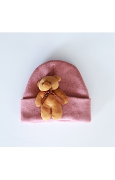 Bidigago Peluş Ayıcıklı Renkli Çocuk Bere Pembe Bidigago Peluş Ayıcıklı Renkli Çocuk Bere Pembe