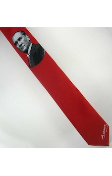 Gaffy Atatürk ve Imza Desenli Dokuma Kırmızı Kravat - Ak-04 (541368433) Kırmızı Gaffy Atatürk ve Imza Desenli Dokuma Kırmızı Kravat - Ak-04 (541368433) Kırmızı