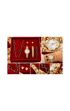 Saat,çelik Kolye,çelik Küpe,çelik Bileklik Seti Hediyelik Takım Set Kutulu Gold - 771114134 Altın Saat,çelik Kolye,çelik Küpe,çelik Bileklik Seti Hediyelik Takım Set Kutulu Gold - 771114134 Altın