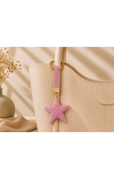 Pembe Yıldız Taşlı Luxury Çanta Charmı Kırmızı Kristal Bag Charm Pembe Yıldız Taşlı Luxury Çanta Charmı Kırmızı Kristal Bag Charm