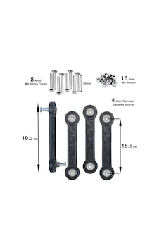 Beşik Sallama Aparatı 15.5 Cm Siyah M6 4 Adet Pk001ay00504 Renkli Beşik Sallama Aparatı 15.5 Cm Siyah M6 4 Adet Pk001ay00504 Renkli