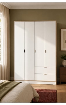 Home Liva 4 Kapaklı Gardırop 128x182x44 Cm Krem - 912185085 Krem Home Liva 4 Kapaklı Gardırop 128x182x44 Cm Krem - 912185085 Krem