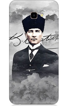 Samsung Galaxy J4 Plus Uyumlu Atatürk Portresi Desenli Silikon Kılıf