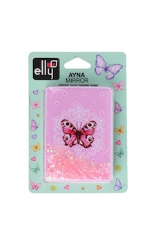 Elly Kelebek Desenli Çanta Tipi Makyaj Aynası Ellyayna0008pn Pembe Elly Kelebek Desenli Çanta Tipi Makyaj Aynası Ellyayna0008pn Pembe