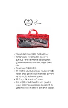 Trafikseti Trafik Seti Yangın Tüpü Reflektör Çantalı Tüvtürk Uyumlu Araç Çeki Halatı İlk Yardım Set Trafikseti Trafik Seti Yangın Tüpü Reflektör Çantalı Tüvtürk Uyumlu Araç Çeki Halatı İlk Yardım Set