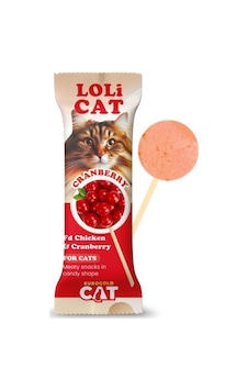Eurogold Cat Lolicat Kediler İçin Tavuklu Kızılcıklı Lolipop 15'li Eurogold Cat Lolicat Kediler İçin Tavuklu Kızılcıklı Lolipop 15'li
