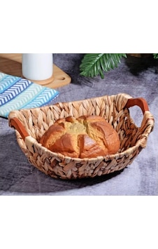Kosova Wicker Serisi Bezli Oval Ahşap Kulplu Hasır Ekmek Sepeti Kosova Wicker Serisi Bezli Oval Ahşap Kulplu Hasır Ekmek Sepeti
