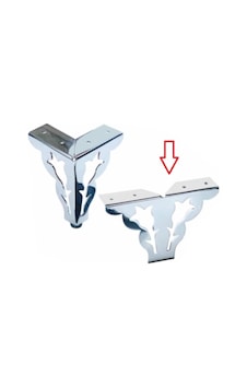Gülormanürünleri Dekor Ayak Lale Orta Krom 10 Cm (4 Adet) Gülormanürünleri Dekor Ayak Lale Orta Krom 10 Cm (4 Adet)
