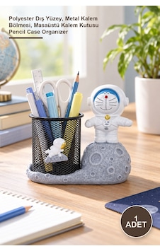 1 Adet Astronot Temalı Kalemlik Polyester Dış Yüzey, Metal Kalem Bölmesi, Masaüstü Kalem Kutusu Pencil Case Organizer Diğer 1 Adet Astronot Temalı Kalemlik Polyester Dış Yüzey, Metal Kalem Bölmesi, Masaüstü Kalem Kutusu Pencil Case Organizer Diğer