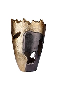 Lucky Art Bakır/bronz Modern Vazo 33.5x27x16 Cm Lucky Art Bakır/bronz Modern Vazo 33.5x27x16 Cm