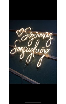 Sözümüz Sonsuzluğa Tasarımlı Neon Led Renkli Sözümüz Sonsuzluğa Tasarımlı Neon Led Renkli