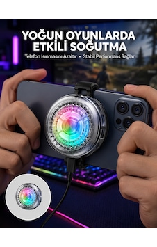 Rgb Led Telefon Soğutucu Fan Yüksek Hızlı Soğutma Cooler Yeni Nesil Rgb Led Telefon Soğutucu Fan Yüksek Hızlı Soğutma Cooler Yeni Nesil