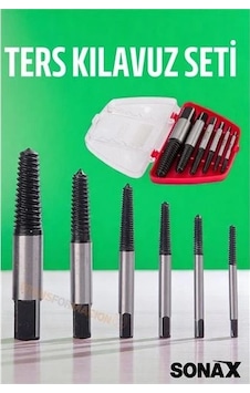 Ters Kılavuz 6 Lı Set Saf Çelik Kırık Civata Vida Sökücü Kırılmış Vida Civata Sökme Aparatı Ters Kılavuz 6 Lı Set Saf Çelik Kırık Civata Vida Sökücü Kırılmış Vida Civata Sökme Aparatı