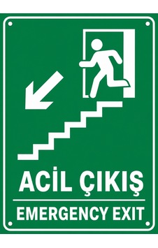 Acil Çıkış 50x70cm Pvc Isg Levha V10 Acil Çıkış 50x70cm Pvc Isg Levha V10