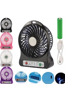 Masaüstü Taşınabilir Pilli Şarjlı Vantilatör Usb Fan