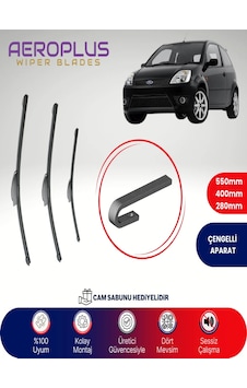 Aeroplus Ford Fiesta Ön Arka Muz Silecek Takımı 2002-2008 Aeroplus Ford Fiesta Ön Arka Muz Silecek Takımı 2002-2008