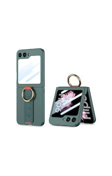 Zore Galaxy Z Flip 6 Kılıf Kamera Korumalı Yüzüklü Karbon Tasarımlı Ogaa Flip Ring Kıpta Kapak-gri-yeşil Zore Galaxy Z Flip 6 Kılıf Kamera Korumalı Yüzüklü Karbon Tasarımlı Ogaa Flip Ring Kıpta Kapak-gri-yeşil