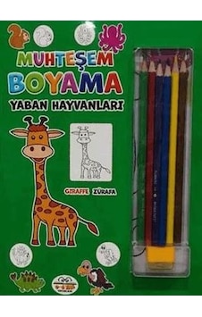Muhteşem Boyama - Yaban Hayvanları + 6lı Boya Kalemi Muhteşem Boyama - Yaban Hayvanları + 6lı Boya Kalemi