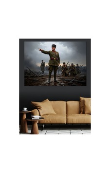 Savaş Meydanında Emreden Atatürk Portresi Yağlı Boya Dokulu Kanvas Tablo Canvas Tablosu Savaş Meydanında Emreden Atatürk Portresi Yağlı Boya Dokulu Kanvas Tablo Canvas Tablosu
