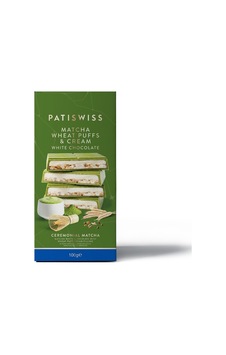 5 Adet Patiswiss Buğday Patlaklı Matchalı Beyaz Çikolata 100 G 5 Adet Patiswiss Buğday Patlaklı Matchalı Beyaz Çikolata 100 G