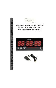 Premium Büyük Ekran Zaman Ölçer Termometreli Saat Dijital Duvar Ve Saati Çok Renkli Premium Büyük Ekran Zaman Ölçer Termometreli Saat Dijital Duvar Ve Saati Çok Renkli