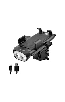Briviga 650lm Telefon Tutuculu Bisiklet Ön Far + Powerbank Siyah Briviga 650lm Telefon Tutuculu Bisiklet Ön Far + Powerbank Siyah