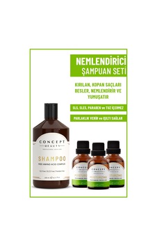 Concept Beauty Nemlendirici Şampuan 240 ML + Moisturizing Nemlendirici Shot 3 x 20 ML Concept Beauty Nemlendirici Şampuan 240 ML + Moisturizing Nemlendirici Shot 3 x 20 ML