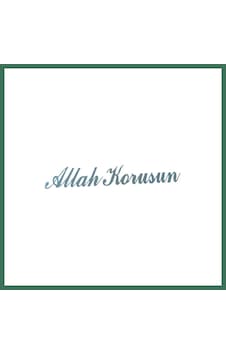 En-cag Allah Korusun Yazılı Oto Sticker Gri 14x3cm Bss Standart