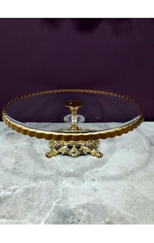 Zen Home Avangard Gold Döküm Ayaklı Yaldızlı Yuvarlak Pasta Standı Muhteşem Sunumluk Zen Home Avangard Gold Döküm Ayaklı Yaldızlı Yuvarlak Pasta Standı Muhteşem Sunumluk
