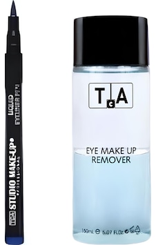 Tca Studio Make-Up Göz Makyaj Temizleyici 150 ML + Likit Eyeliner 03 Blue Tca Studio Make-Up Göz Makyaj Temizleyici 150 ML + Likit Eyeliner 03 Blue