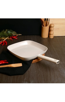 Belarıva 28 Cm Beyaz Sılıkon Saplı Izgara Tava Beyaz Belarıva 28 Cm Beyaz Sılıkon Saplı Izgara Tava Beyaz