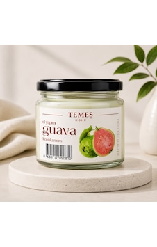 El Yapımı Guava Kokulu Mum Açık Yeşil El Yapımı Guava Kokulu Mum Açık Yeşil