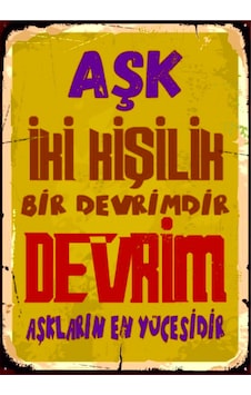 Retro Aşk İki Kişilik Bir Devrimdir Ahşap Mdf Tablo Duvar Dekoru Eskitme Sevgiliye Hediye Tabelası Retro Aşk İki Kişilik Bir Devrimdir Ahşap Mdf Tablo Duvar Dekoru Eskitme Sevgiliye Hediye Tabelası