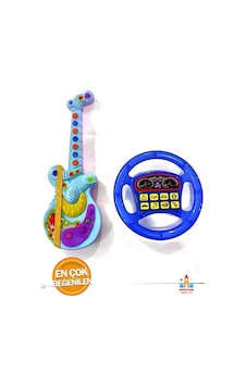 Türkçe Müzikli Işıklı Gitar Ve Direksiyon Seti - Çocuklar İçin Eğlenceli Oyuncaklar