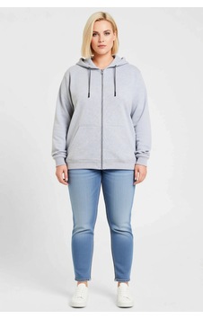 Ersefa Kadın Büyük Beden Sweatshirt Üç İplik İçi Şardonlu Kapüşonlu Tam Gri Ersefa Kadın Büyük Beden Sweatshirt Üç İplik İçi Şardonlu Kapüşonlu Tam Gri