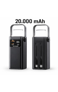 20.000 Mah Powerbank Kamp Lambası Dahili Usb-c & Lightning Kablolu Dijital Göstergeli Pd Hızlı Şarj Taşınabilir 20.000 Mah Powerbank Kamp Lambası Dahili Usb-c & Lightning Kablolu Dijital Göstergeli Pd Hızlı Şarj Taşınabilir