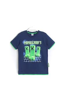 Dobakids Biye Detaylı Erkek Çocuk Minecraft Creeper Baskılı T-Shirt Lacivert Dobakids Biye Detaylı Erkek Çocuk Minecraft Creeper Baskılı T-Shirt Lacivert