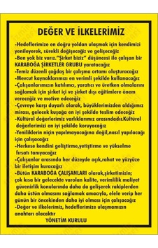Değer Ve Ilkelerimiz Değer Ve Ilkelerimiz