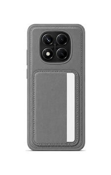Cardx Redmi Note 14 Pro Uyumlu Vegan Deri Kartlıklı Kamera Korumalı Kılıf Gri Cardx Redmi Note 14 Pro Uyumlu Vegan Deri Kartlıklı Kamera Korumalı Kılıf Gri