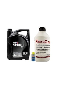 Elf Sporti TxI 10W-40 Motor Yağı 4 L + Power Clean Yeşil Antifriz 1 L + Cam Suyu Konsantresi 80 ML